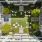 overhead shot of courtyard with outdoor amenities